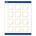 Avery® Print-To-The-Edge Labels & Sure Feed®, S00-DMS-PRWMP10, 2" x 2", Matte White, Preprinted Double Gold Border & Floral Design, Pack Of 120 1 thumbnail image