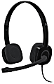 Logitech® H151 On-Ear Stereo Headset, Black 1 thumbnail image