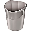 CEP Ellypse Plastic Waste Bin, 3.96 Gallons, Gray 1 thumbnail image