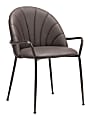 Zuo Modern Kurt Fabric Dining Accent Chairs, Espresso, Set Of 2 Chairs