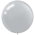 Amscan 24" Latex Balloons, Silver, 4 Balloons Per Pack, Set Of 3 Packs