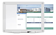 WorkPro™ Custom Print Glass Non-Magnetic Unframed Dry-Erase Presentation Whiteboard, 24 1/2" x 18 1/2", White 1 thumbnail image