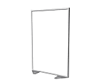 Ghent Floor Partition With Aluminum Frame, 71-7/8"H x 48"W x 2"D, White