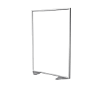 Ghent Floor Partition With Aluminum Frame, 71-7/8"H x 48"W x 2"D, White 1 thumbnail image