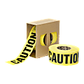 SKILCRAFT® Non-Adhesive "Caution" Barricade Tape, 3" x 1000', Yellow/Black (AbilityOne 9905-01-613-4243)