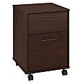 Bush Business Furniture Key West 15-3/4"D Vertical 2-Drawer Mobile File Cabinet, Bing Cherry, Delivery