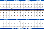 2025-2026 SwiftGlimpse Academic Erasable Monthly Wall Calendar, 32" x 48", White/Blue, July 2025 To June 2026 1 thumbnail image