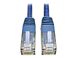 Tripp Lite Cat6 Gigabit Molded Patch Cable RJ45 M/M 550MHz 24 AWG Blue 50' - 128 MB/s - Patch Cable - 50ft - 1 x RJ-45 Male Network - 1 x RJ-45 Male Network - Gold-plated Contacts - Blue