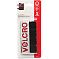 VELCRO® Brand Sticky Back Squares, 0.88"W x 0.88"L, Black, Pack Of 12