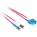 C2G 2m SC-ST 50/125 OM2 Duplex Multimode PVC Fiber Optic Cable - Red - Patch cable - ST multi-mode (M) to SC multi-mode (M) - 2 m - fiber optic - duplex - 50 / 125 micron - OM2 - red