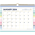 2024 Simplified by Emily Ley for AT-A-GLANCE® Monthly Wall Calendar, 15" x 12", Happy Stripe, January to December 2024 , EL16-707