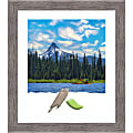 Amanti Art Rectangular Narrow Picture Frame, 23” x 27" With Mat, Pinstripe Plank Gray 1 thumbnail image