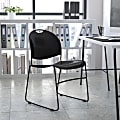Flash Furniture HERCULES Plastic Ultra-Compact Stack Chair, Black