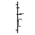 VersaDesk Adjustable Wall-Mount Steel Computer Station, 60-1/2"H x 24"W x 12"D, Black 1 thumbnail image