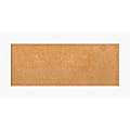 Amanti Art Rectangular Non-Magnetic Cork Bulletin Board, Natural, 35” x 17”, Cabinet White Plastic Frame