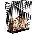 U Brands® Vena Desk Organization Collection Waste Basket - 6 gal Capacity - 14" Height x 12" Width x 6" Depth - Metal - Black - 1 Each