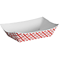 Huhtamaki Paper Food Trays - 2 / Carton - Food - Multi, Red Plaid - Paper Body - 500 Case