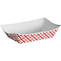 Huhtamaki Paper Food Trays - Food - Multi, Red Plaid - Paper Body - 2 Carton - 500 Case 1 thumbnail image