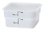 Cambro Poly CamSquare Food Storage Containers, 2 Qt, White, Pack Of 6 Containers 1 thumbnail image