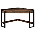 Monarch Specialties Jordan 42"W Corner Computer Desk, Brown/Black 1 thumbnail image