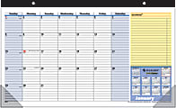 AT-A-GLANCE® QuickNotes® 13-Month Desk Pad Calendar, 17 3/4" x 10 7/8", 30% Recycled, January 2014–January 2015