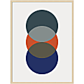Amanti Art Layered Retro Modern Circles In Bright Colors by The Creative Bunch Studio Wood Framed Wall Art Print, 31”W x 41”H, Natural 1 thumbnail image