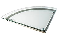 Realspace® Merido Glass Corner Desk Connector, Silver 1 thumbnail image