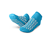 Medline Double-Tread Terrycloth Slippers, Large, Blue, Pack Of 48 Pairs 1 thumbnail image