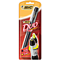 BIC® Duo™ Ballpoint Pen/Highlighter, 1.0 mm, Medium Point, Black Barrel, Black Ink 1 thumbnail image
