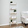 Honey Can Do 5-Tier Wood And Metal A-Frame Ladder Shelf, 67-3/4”H x 13-7/16”W x 22”D, Chrome 1 thumbnail image