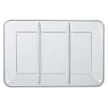 Amscan Plastic Rectangular Sectional Trays, 9" x 14-1/4", Clear, Pack Of 5 Trays 1 thumbnail image