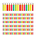 Carson Dellosa Education Straight Borders, Schoolgirl Style Black, White & Stylish Brights Pencils, 36' Per Pack, Set Of 6 Packs