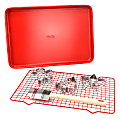 Martha Stewart 6-Piece Carbon Steel Bakeware And Cookie Cutter Set, Red 1 thumbnail image