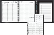 AT-A-GLANCE® Weekly Appointment Book Plus, 8 1/4" x 10 7/8", Black, January-December 2014