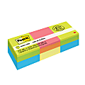 Post-it® Notes Memo Cubes, 1 7/8 in x 1 7/8 in, Assorted Bright Colors, Pack Of 3 Cubes
