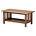 Baxton Studio Transitional Mission Coffee Table, 17-9/16"H x 41"W x 20-7/8"D, Walnut Brown 1 thumbnail image
