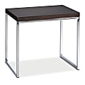 Ave Six® Wall Street End Table, Chrome/Espresso