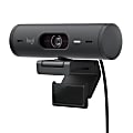 Logitech® Brio 500 Full HD Webcam, 1-1/4”H x 4-5/16”W x 1-1/4”D, Graphite, 960-001493 1 thumbnail image