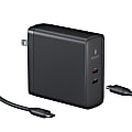 Einova Polaris 140W Dual Port USB-C Wall Charger, Black, CXX140WUS.00 1 thumbnail image
