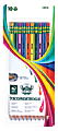 Ticonderoga® Striped Wood Pencils, #2 Soft Lead, Pre-sharpened, Assorted Colors, Pack Of 10