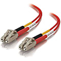 C2G-1m LC-LC 50/125 OM2 Duplex Multimode PVC Fiber Optic Cable - Red - Fiber Optic for Network Device - LC Male - LC Male - 50/125 - Duplex Multimode - OM2 - 1m - Red