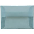 JAM Paper® Translucent Envelopes, #4 Bar (A1), Gummed Seal, Ocean Blue, Pack Of 25 1 thumbnail image