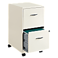 Lorell® 18"D Vertical 2-Drawer Mobile File Cabinet, Pearl White 1 thumbnail image