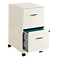 Lorell® 18"D Vertical 2-Drawer Mobile File Cabinet, Pearl White