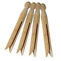 Honey-Can-Do Round Wooden Clothespins, 4 3/8"H x 1/2"W x 1/2"D, Natural, Pack Of 100 1 thumbnail image