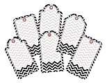 Barker Creek Accents, Double-Sided, Chevron Black/White, Pack Of 72