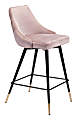 Zuo Modern® Piccolo Counter Chair, Pink/Black