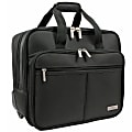 Overland Geoffrey Beene Rolling Business Case With 18" Laptop Pocket, Black 1 thumbnail image