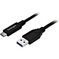 StarTech.com USB to USB C Cable - 1m / 3ft - 5Gbps - USB A to USB C - USB Type C - USB Cable Male to Male - USB C to USB -  First End: 1 x Type A Male USB - Second End: 1 x Type C Male USB - 640 MB/s - Nickel Plated Connector - Black
