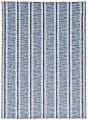 Linon Washable Area Rug, 3' x 5', Collin Ivory/Blue
